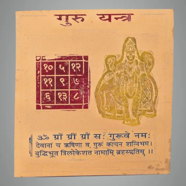 Guru_Yantra_To_Curb_Malefic_Effects_Of_Jupiter,_Gain_Good_Luck,_Intelligence,_Wisdom,_Prosperity_&_Wealth.Pocket_Yantram,Energised,Copper,Multicolor_(3X3_Inch);_Ach35