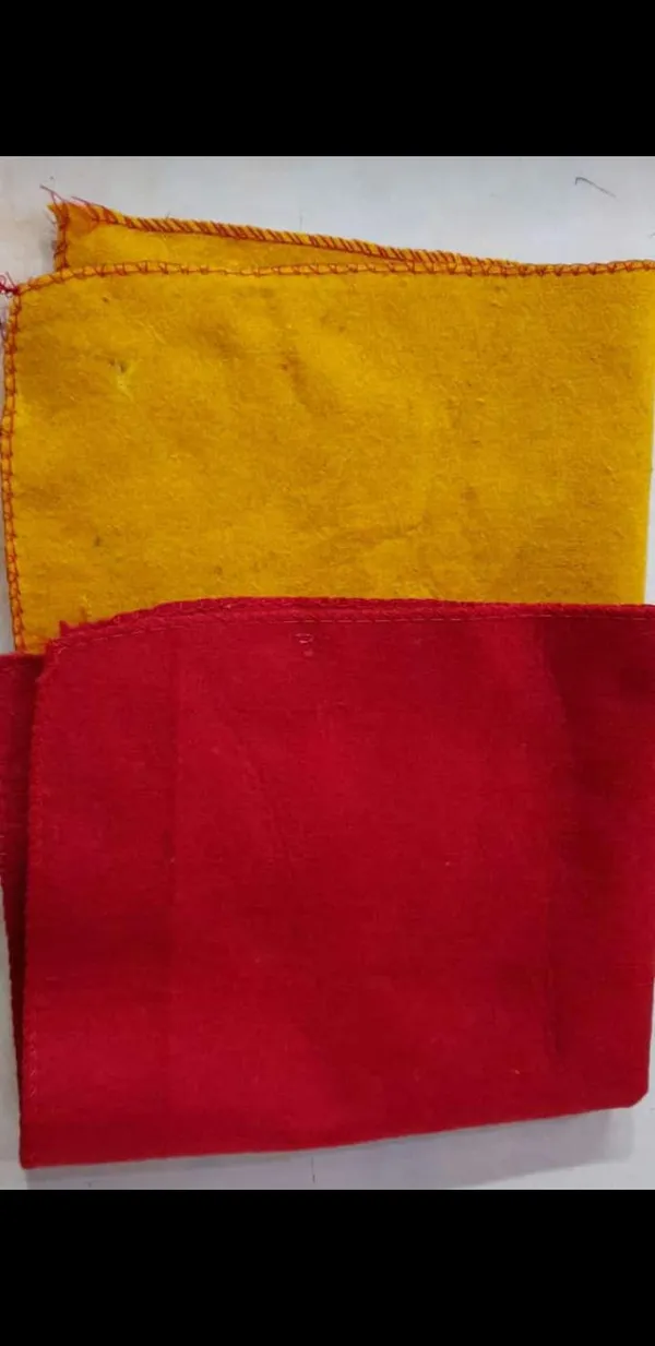 Woolen_Aasan_In_2_Colors_(Red_&_Yellow)_Pooja_Aasan_For_Chanting_With_Good_Woolen_Fabric_(Set_Of_2)_Sold_By_Garvita_Puja_Samagri_(Red_&_Yellow,_Size_30_X_20_Inch)