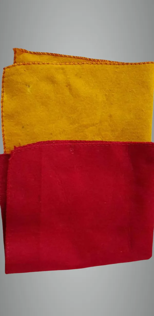 Woolen_Aasan_In_2_Colors_(Red_&_Yellow)_Pooja_Aasan_For_Chanting_With_Good_Woolen_Fabric_(Set_Of_2)_Sold_By_Garvita_Puja_Samagri_(Red_&_Yellow,_Size_30_X_20_Inch)