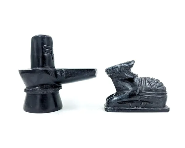 Original_Hand_Crafted_Black_Marble_Shivling_&_Nandi_For_Pooja|Mandir|Decor|Office|Gifting_(3_Inch)