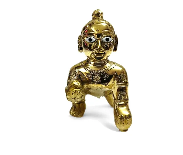 Presents_Gold_Designer_Attractive_Pure_Ashtdhatu_Laddu_Gopal_Idol_|_Puja_|_Decor_|_Home_|_Office_Size:-_4_No.