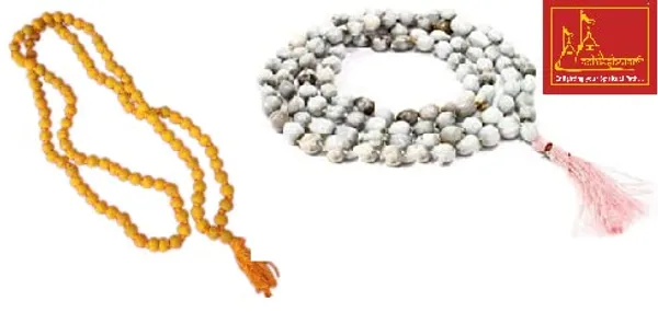 Combo_Of_Mala_Original_108+1_(Beads)_Natural_Turmeric_(Haldi_Mala),_Vaijayanti_Mala_For_|Wearing||Chanting||Pooja||Meditation|