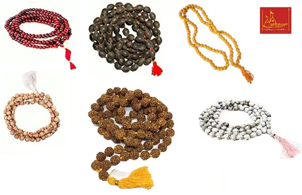 Combo_Of_Mala_Original_108+1_(Beads)_Natural_Lal_Chandan_Mala,_Thamara_Mala,_Turmeric_Mala,_Tulsi_Mala,_Rudraksha_5_Mukhi_Mala_(9_Mm),_Vaijayanti_Mala