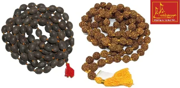 Combo_Of_Mala_Original_108+1_(Beads)_Natural_Thamara_(Kamal_Gatta_Mala),_Rudraksha_5_Mukhi_Mala_(9_Mm)_For_|Wearing||Chanting||Pooja||Meditation|