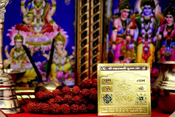 Mahalaxmi_Pujan_Yantra_For_Success,Financial_Strenth,Money_Wealth,Diwali_Pooja._Energized,Copper,_(2X2_Inch);_Ach133