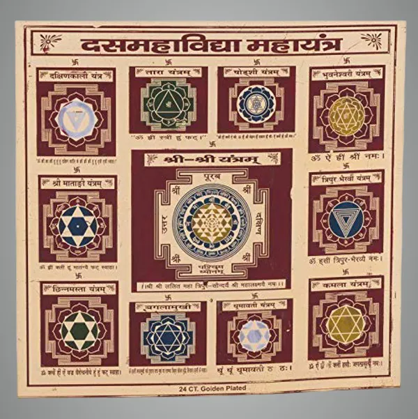 Shri_Das_Mahavidya_Yantra_To_Bhoga_(Fulfillment_Of_Materialisitic_Desires)_And_Moksha_(Spiritual_Liberation).Energised,Copper,Multicolor_(6X6_Inch);_Ach137