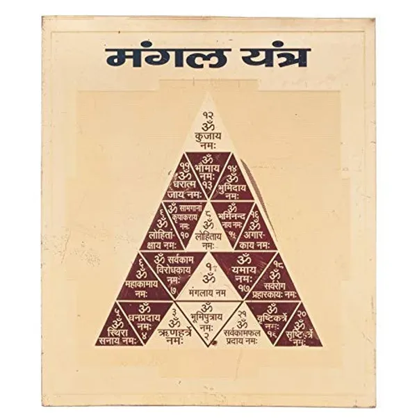 Mangal_Yantra/Mangal_Yantra_For_Kitchen/Bhom_Yantra/Maruti_Yantra/Magalik_Dosha_Evil_Effects_Business_Home_Shop_For_Appeasement_Of_Planet_Mars,_Copper,_Gold_Color_(3X3_Inch);_Ach13