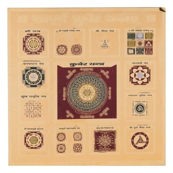 Shri_Sampoorna_Kuber_Yantra_For_Health,_Wealth,_Prosperity_And_Success._Copper,Gold_Color,(6X6_Inch);_Ach171