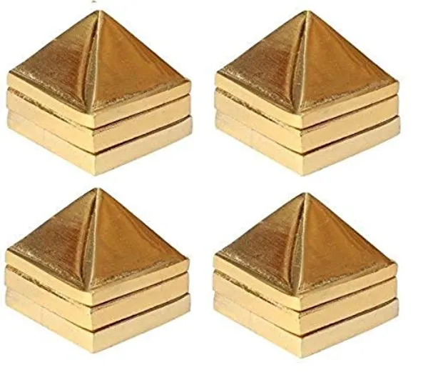 Golden_Three_Layer_Vastu_Metal_Pyramid_(4_Pcs)_For_Vastu_And_Feng_Shui.|Set_Of_3_:_91_Pyramids_In_Total||Golden||Zinc_Metal|(1.5"_X_1.5"_Inch):Ach251