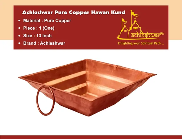 Pure_Copper_Hawan_Kund_For_Poojan_Purpose,_Indian_Cultural_Religious_Item_Best_For_Home,_Office.Copper,Brown,(8.7_X_8.7_Inch);Ach308