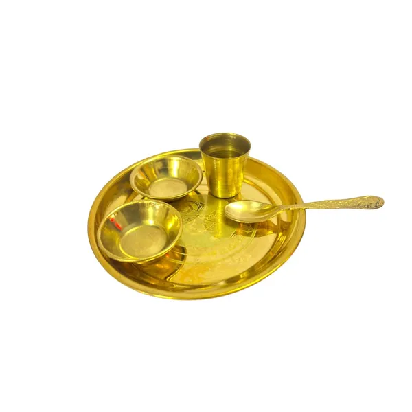 Brass_Laddu_Gopal_Bhog_Thali_With_Glass,_Two_Bowl_And_Spoon/Krishna_Bhog_Set;Ach319