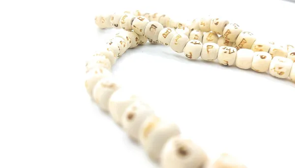 Ram_Written_Handmade_108+1(Big_Beads)_Holy_Tulsi_Mala_For_|Wearing||Puja|.Unisex_Wooden_Basil_Rosary,Orange_Thread,(Length:10-12"_Inch_Bead_Size:_8Mm);Ach409