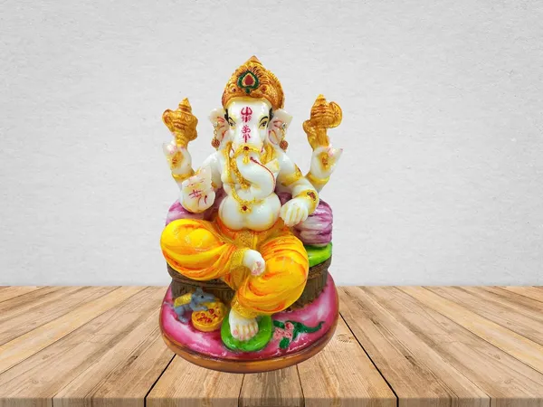 Cultured_Marble_Hand_Crafted_Ganesh_Idol_I_Ganesha_Statue_I_Lord_Ganapathi_Radium_Statue_For_Pooja,_Gift_&_Home/Office_Decoration_I_(Green)(12Inch)