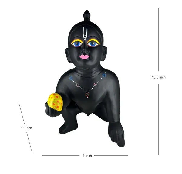 Cultured_Marble_Hand_Crafted_Statue_Of_Laddu_Gopal_Kanha_Ji_Statue_Murti_Bal_Gopal_(Black)_Idol_For_Pooja,_Gift_&_Home/Office_Decoration_(Size_13_Inch)