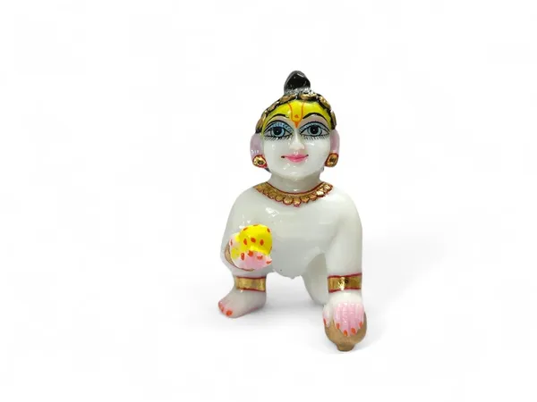 Cultured_Marble_Hand_Crafted_Statue_Of_Laddu_Gopal_Kanha_Ji_Statue_Murti_Bal_Gopal_Idol_(White)_For_Pooja,_Gift_&_Home/Office_Decoration_(Size_5.5_Inch)