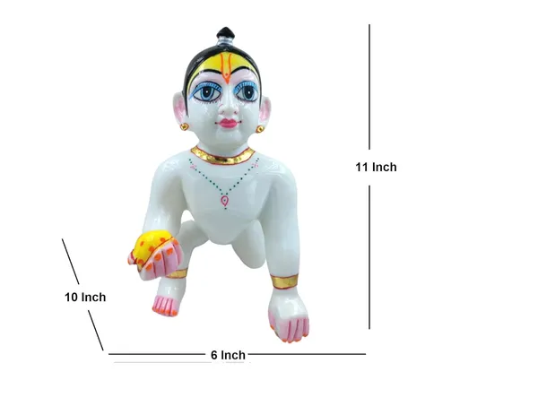 Cultured_Marble_Hand_Crafted_Statue_Of_Laddu_Gopal_Kanha_Ji_Statue_Murti_Bal_Gopal_Idol_(White)_For_Pooja,_Gift_&_Home/Office_Decoration_(Size_11Inch)
