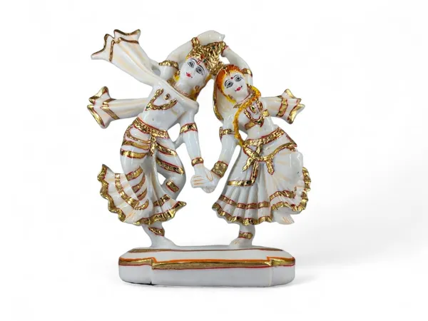 Cultured_Marble_Hand_Crafted_Statue_Of_Dancing_Radha_Krinshna_For_Gift_&_Home/Office_Decoration_(Size_9_Inch)