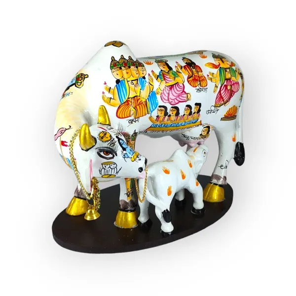 Cultured_Marble(Resin)_Hand_Crafted_Statue_Of_Kamdhenu_Cow_Big_Size_(White)_For_Pooja,_Gift_&_Home/Office_Decoration_(Size_8_Inch)