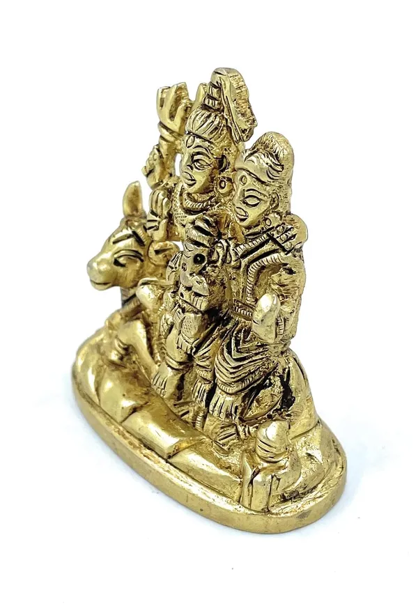 Pure_Ashtadhatu_Handcarved_Shiv_Parivar(Shiv,Parvati,Ganesh,Kartike)_|Office||Home||Temple||Gift|Handcarved_Superfine_Finish_Lacquer_Coated.