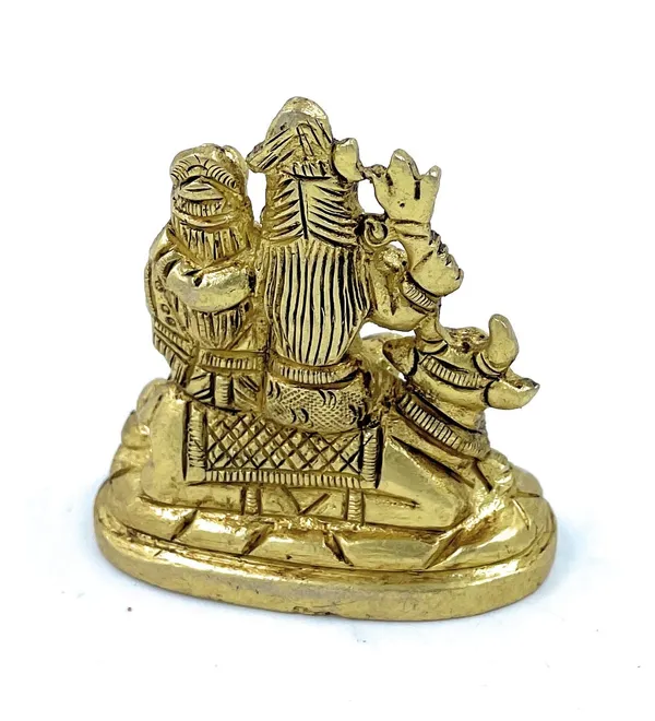 Pure_Ashtadhatu_Handcarved_Shiv_Parivar(Shiv,Parvati,Ganesh,Kartike)_|Office||Home||Temple||Gift|Handcarved_Superfine_Finish_Lacquer_Coated.