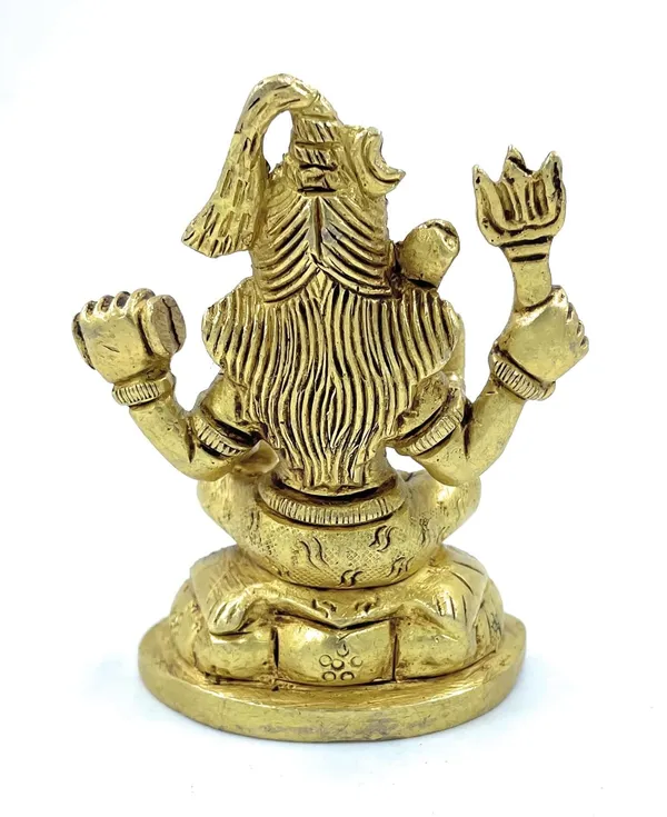 Pure_Ashtadhatu_Small_Size_Mahakal/Shiv_Idol_In_Sitting_Pose|Office||Home||Temple||Gift|Handcarved_Superfine_Finish_Lacquer_Coated.