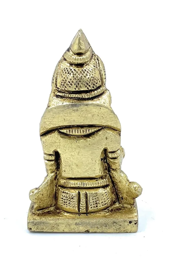 Pure_Ashtadhatu_Small_Size_Lord_Kuber_Idol_Sitting_On_Singhasan|Office||Home||Temple||Gift|Handcarved_Superfine_Finish_Lacquer_Coated.
