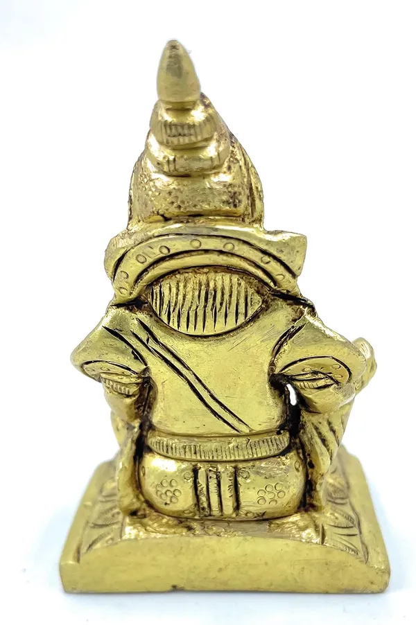 Pure_Ashtadhatu_Handcarved_Superfine_Finish_Kuber_Idol_For_Worshipping_In_Sitting_Position|Office||Home||Temple||Gift|Handcarved_Superfine_Finish_Lacquer_Coated.