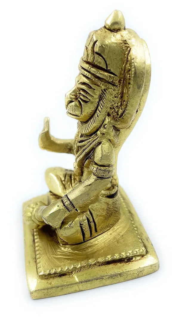 Pure_Ashtadhatu_Lord_Hanuman_In_Sitting_Position_And_Blessing_Posture|Office||Home||Temple||Gift|Handcarved_Superfine_Finish_Lacquer_Coated.