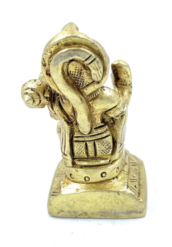 Pure_Ashtadhatu_Handcarved_Lord_Hanuman_Sitting_On_Singhasan_With_Gada_On_Left_Shoulder|Office||Home||Temple||Gift|Handcarved_Superfine_Finish_Lacquer_Coated.