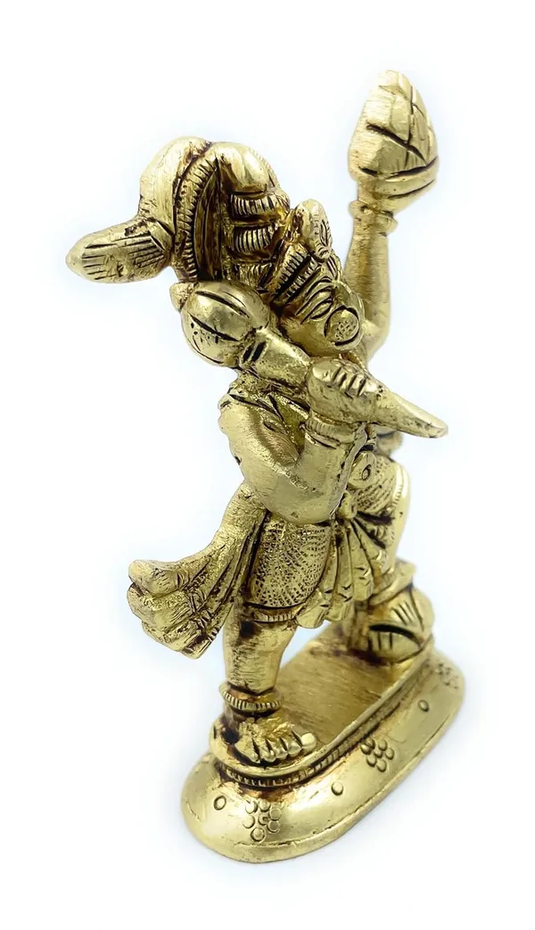 Pure_Ashtadhatu_Lord_Hanuman_In_Standing_Position_With_Govardhan_Parvat_In_One_Hand_While_Gada_In_Other_Hand|Office||Home||Temple||Gift|Handcarved_Superfine_Finish_Lacquer_Coated.