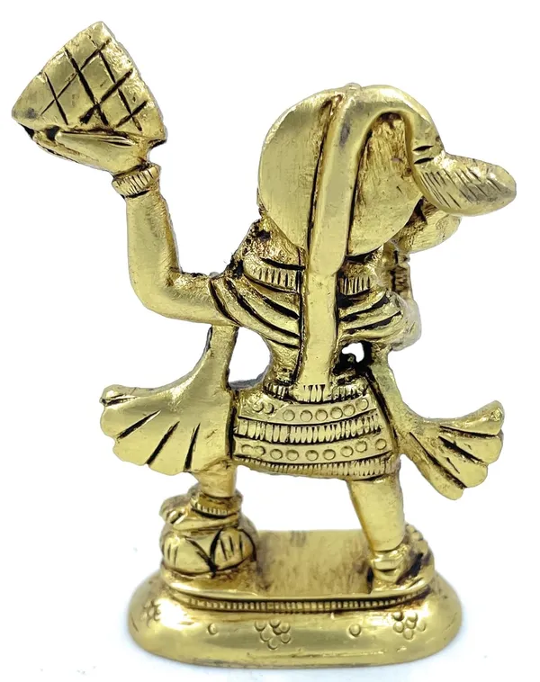 Pure_Ashtadhatu_Lord_Hanuman_In_Standing_Position_With_Govardhan_Parvat_In_One_Hand_While_Gada_In_Other_Hand|Office||Home||Temple||Gift|Handcarved_Superfine_Finish_Lacquer_Coated.