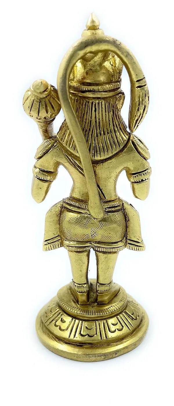 Pure_Ashtadhatu_Straight_Standing_Lord_Hanuman_With_Blessing_Posture|Office||Home||Temple||Gift|Handcarved_Superfine_Finish_Lacquer_Coated.
