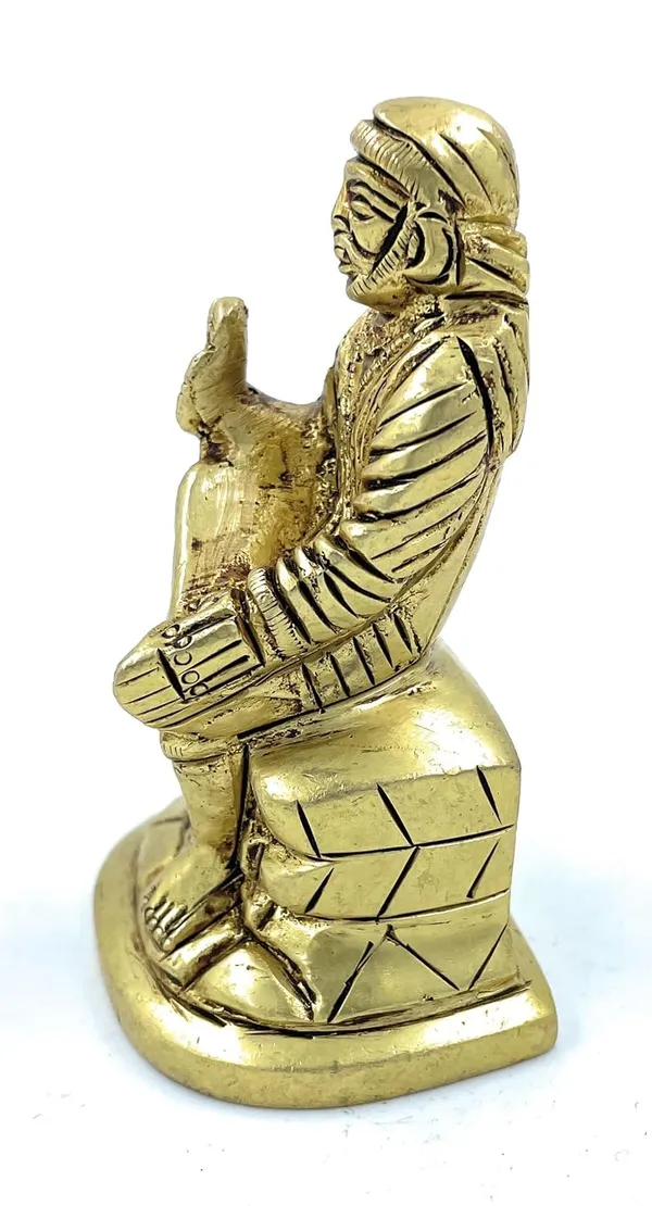 Pure_Ashtadhatu_Sai_Idol/Shridi_Wale_Sai_Baba_In_Sitting_Position|Office||Home||Temple||Gift|Handcarved_Superfine_Finish_Lacquer_Coated.