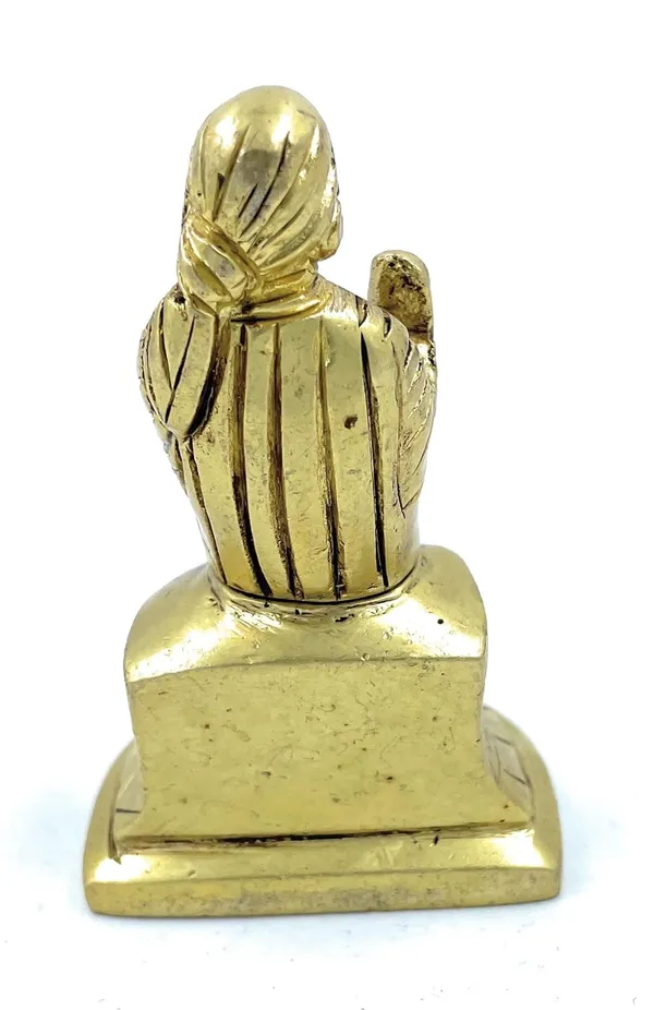 Pure_Ashtadhatu_Sai_Idol/Shridi_Wale_Sai_Baba_In_Sitting_Position|Office||Home||Temple||Gift|Handcarved_Superfine_Finish_Lacquer_Coated.