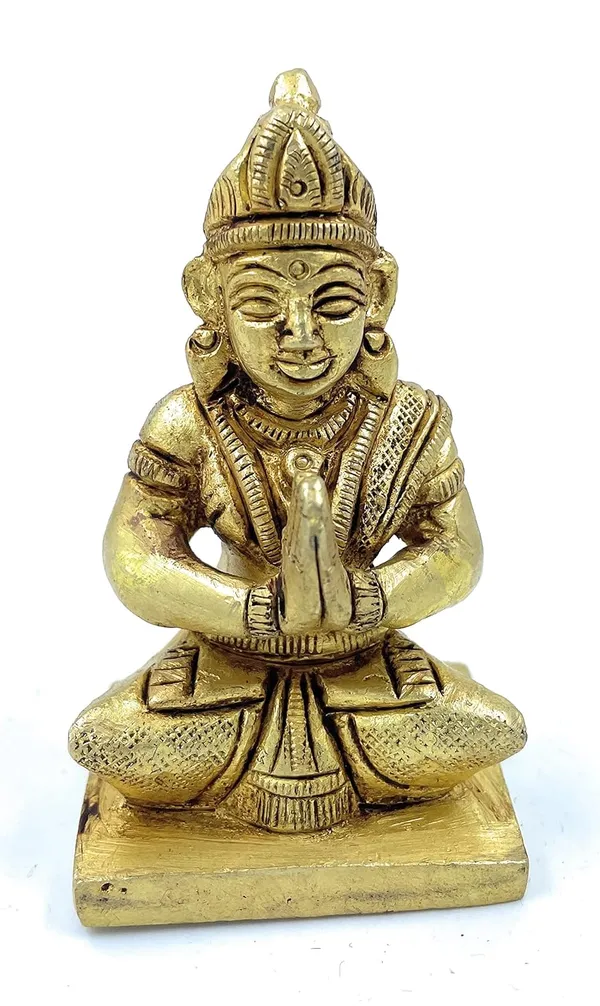 Pure_Ashtadhatu_Godess_Parvati_In_Sitting_Position_And_Meditation_Posture|Office||Home||Temple||Gift|Handcarved_Superfine_Finish_Lacquer_Coated.
