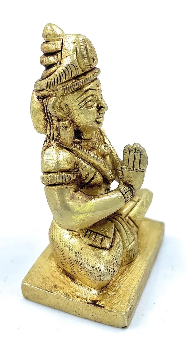 Pure_Ashtadhatu_Godess_Parvati_In_Sitting_Position_And_Meditation_Posture|Office||Home||Temple||Gift|Handcarved_Superfine_Finish_Lacquer_Coated.