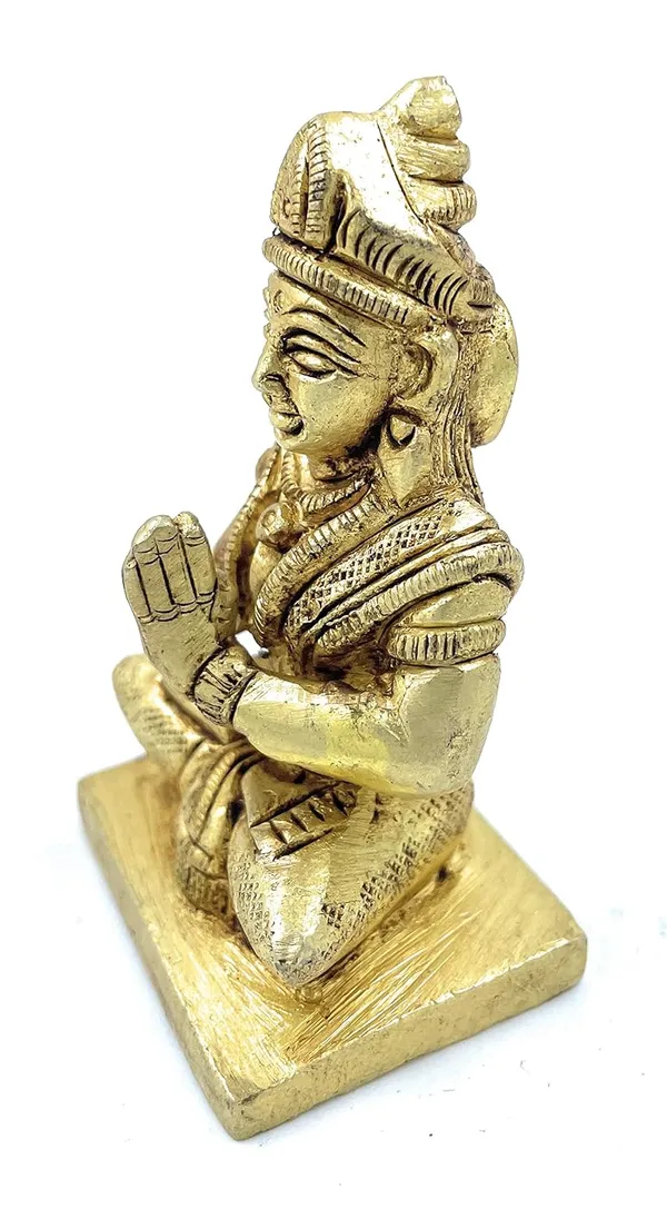 Pure_Ashtadhatu_Godess_Parvati_In_Sitting_Position_And_Meditation_Posture|Office||Home||Temple||Gift|Handcarved_Superfine_Finish_Lacquer_Coated.