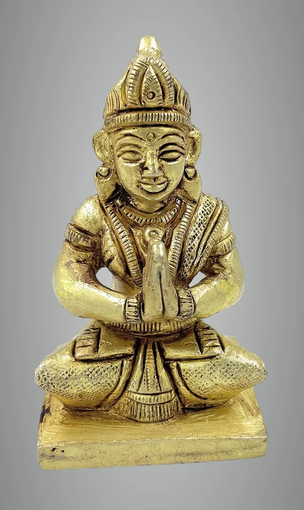Pure_Ashtadhatu_Godess_Parvati_In_Sitting_Position_And_Meditation_Posture|Office||Home||Temple||Gift|Handcarved_Superfine_Finish_Lacquer_Coated.