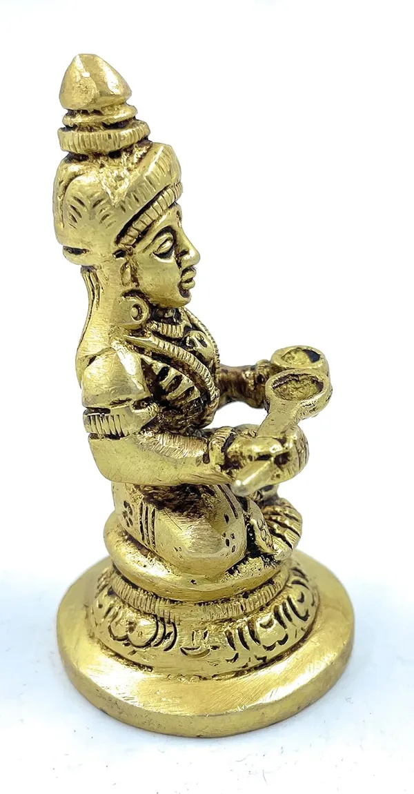 Pure_Ashtadhatu_Godess_Annapurna_Idol/Food_Devi_Suitable_For_Keeping_In_Kitchen|Office||Home||Temple||Gift|Handcarved_Superfine_Finish_Lacquer_Coated.