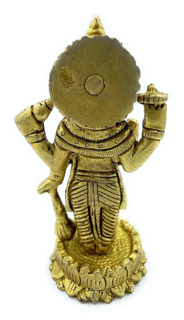 Pure_Ashtadhatu_Lord_Vishnu_Idol_In_Standing_Positionon_Kamal_Shaped_Singhasan|Office||Home||Temple||Gift|Handcarved_Superfine_Finish_Lacquer_Coated.