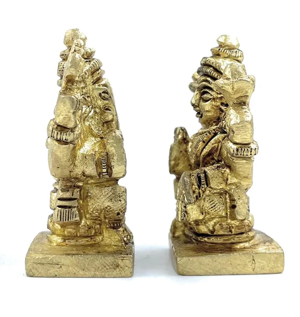 Pure_Ashtadhatu_Shobhagya_Vardak_Laxmi_Ganesh_Idol_Suitable/Best_Size_For_Keeping_In_Locker|Office||Home||Temple||Gift|Handcarved_Superfine_Finish_Lacquer_Coated.