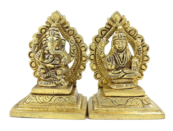 Pure_Ashtadhatu_Laxmi_Ganesh_Idol_In_Temple_Shaped_Singhasan|Office||Home||Temple||Gift|Handcarved_Superfine_Finish_Lacquer_Coated.