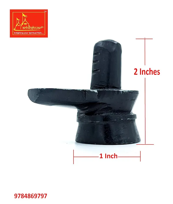 Original_Hand_Crafted_Black_Marble_Shivling_For_Pooja/Mandir_Size_2X1