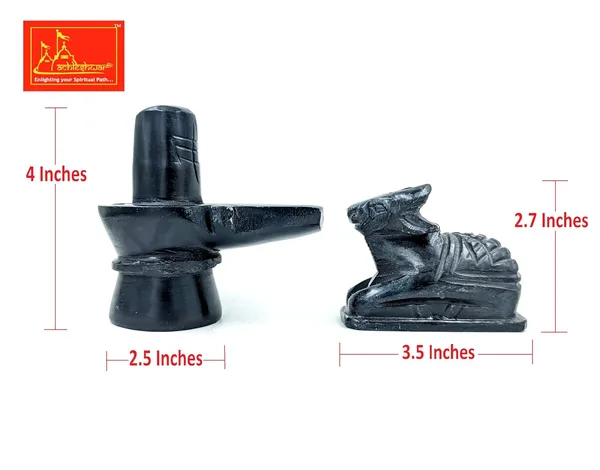 Original_Hand_Crafted_Black_Marble_Shivling_&_Nandi_For_Pooja|Mandir|Decor|Office|Gifting|_4_Inch