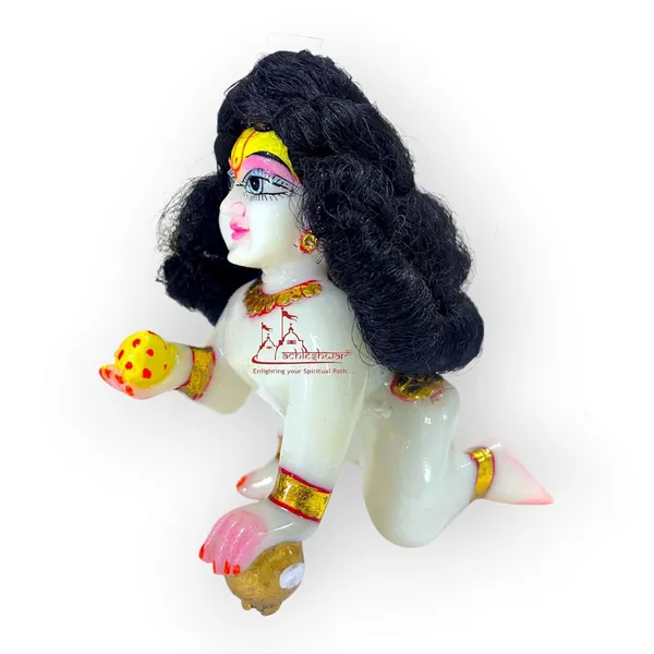 Ladoo_Gopal_Shinning_Hair/Original_Hair/Kanha_Baal/Krishna_Baal(Black)_Pack_Of_2_(4_No)