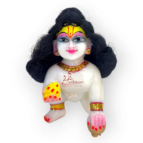 Ladoo_Gopal_Shinning_Hair/Original_Hair/Kanha_Baal/Krishna_Baal(Black)_Pack_Of_2_(6_No)