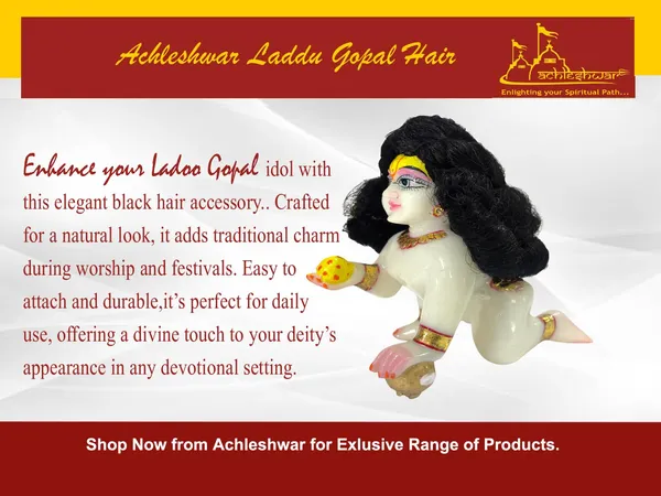 Ladoo_Gopal_Shinning_Hair/Original_Hair/Kanha_Baal/Krishna_Baal(Black)_Pack_Of_2_(6_No)