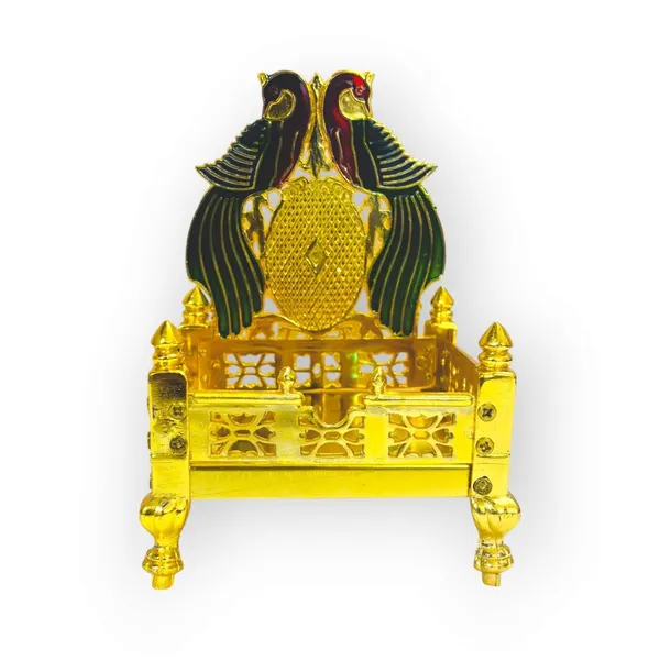 Gold_Plated_Brass_Singhasan_|_For_Ganesha_&_Krishna_Idols_Ladoo_Gopal_Pooja_Chowki_|_For_Temple/Mandir_Decorative_Throne_|_(Size_9_Cm)