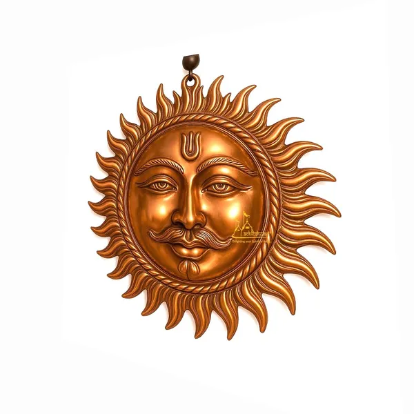 Surya_Dev_Copper_Wall_Hanging_Ã¢â€šÂ¬Ã¯Â¿Â½_Sun_Face_Statue_For_Home_Entrance_&_Office_Decor_|_Vastu_Puja_Figurine_For_Positivity_&_Prosperity_|_Copper_Sun_God_Wall_Art_12_Cm