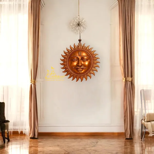 Surya_Dev_Copper_Wall_Hanging_Ã¢â€šÂ¬Ã¯Â¿Â½_Sun_Face_Statue_For_Home_Entrance_&_Office_Decor_|_Vastu_Puja_Figurine_For_Positivity_&_Prosperity_|_Copper_Sun_God_Wall_Art_12_Cm